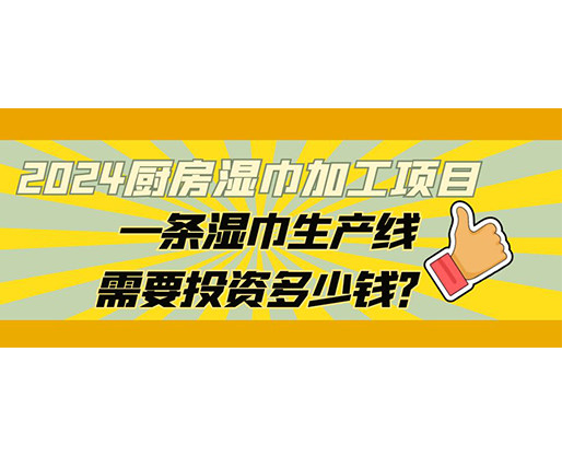 2024廚房濕巾加工項(xiàng)目，一條濕巾生產(chǎn)線需要投資多少錢？